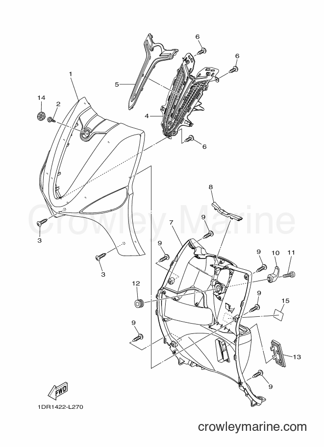 Yamaha Motors XC115S (1DR5) [010] - LEG SHIELD