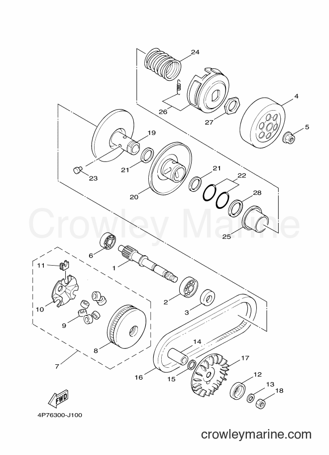 2011 Scooter XC125E - XC125E (4P79) [010] - CLUTCH