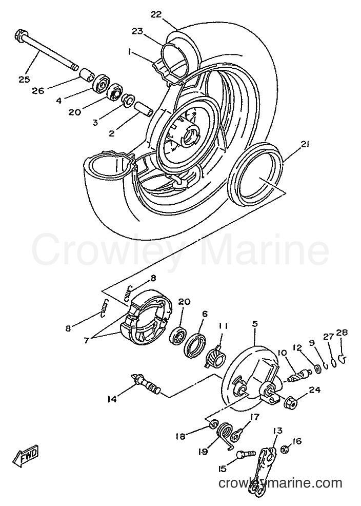 1996 Scooter YA50F - YA50F (4SN2) [999] - FRONT WHEEL