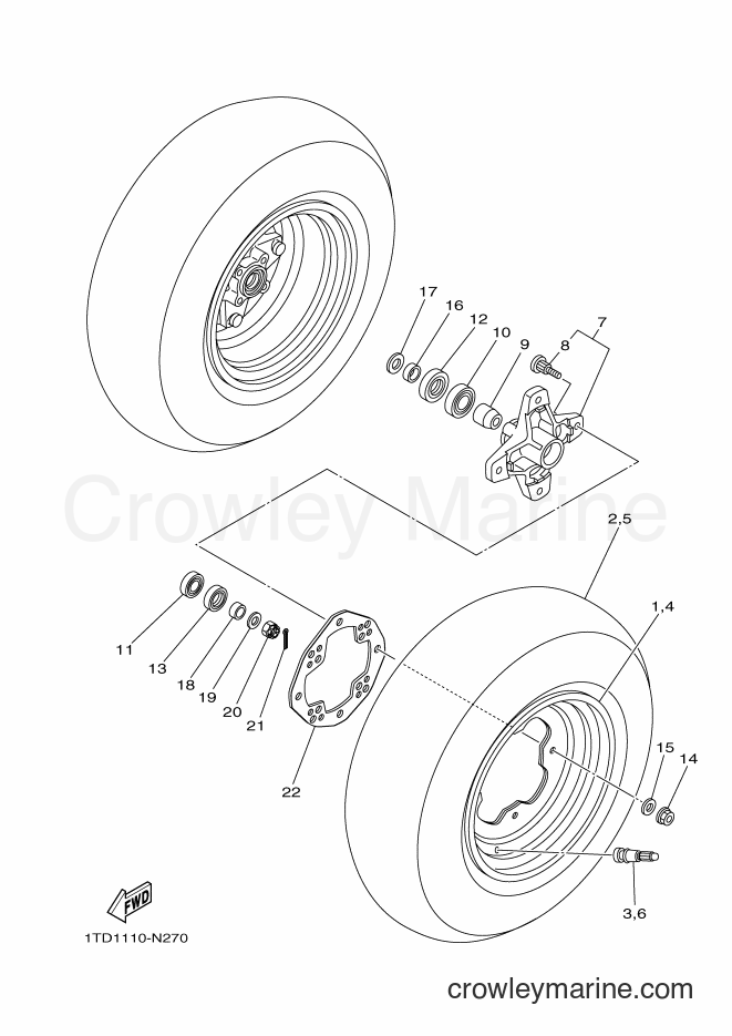 2015 ATV YFZ450R - YFZ450R (1TDJ) [010] - FRONT WHEEL