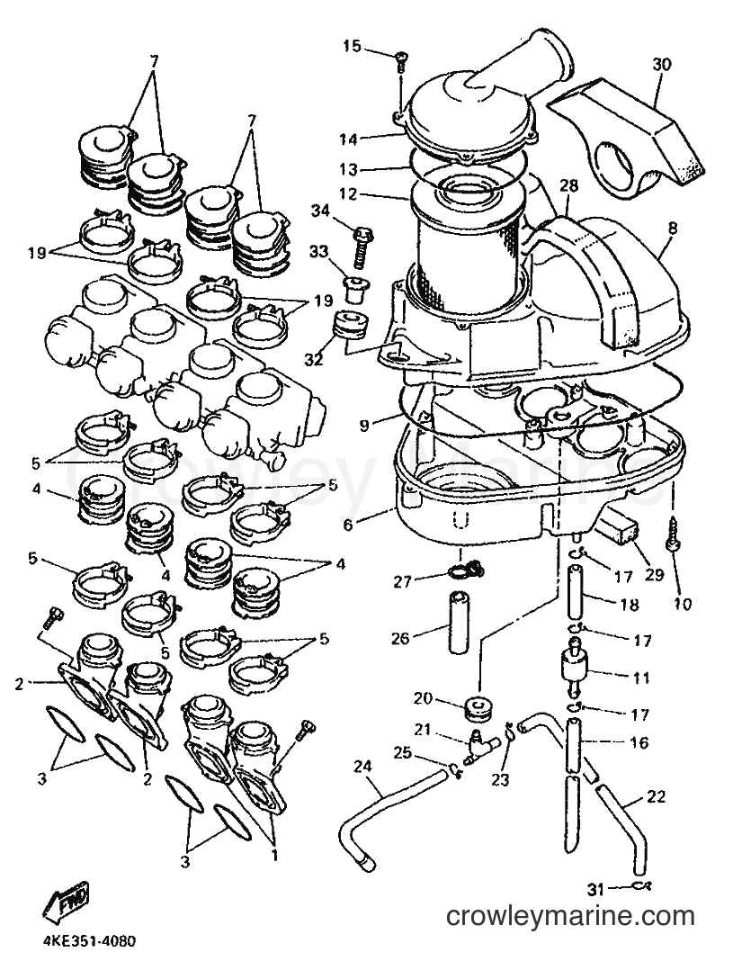 Yamaha Motors XJ600N (4MB1) [999] - INTAKE