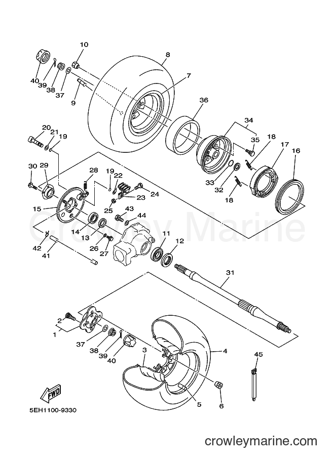 1999 ATV YFM400FWB - YFM400FWB (5EH1) [010] - REAR WHEEL