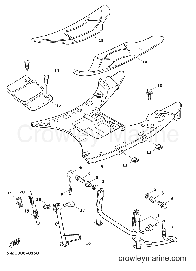 2000 Scooter XC125A - XC125A (5MJ3) [010] - STAND & FOOTREST