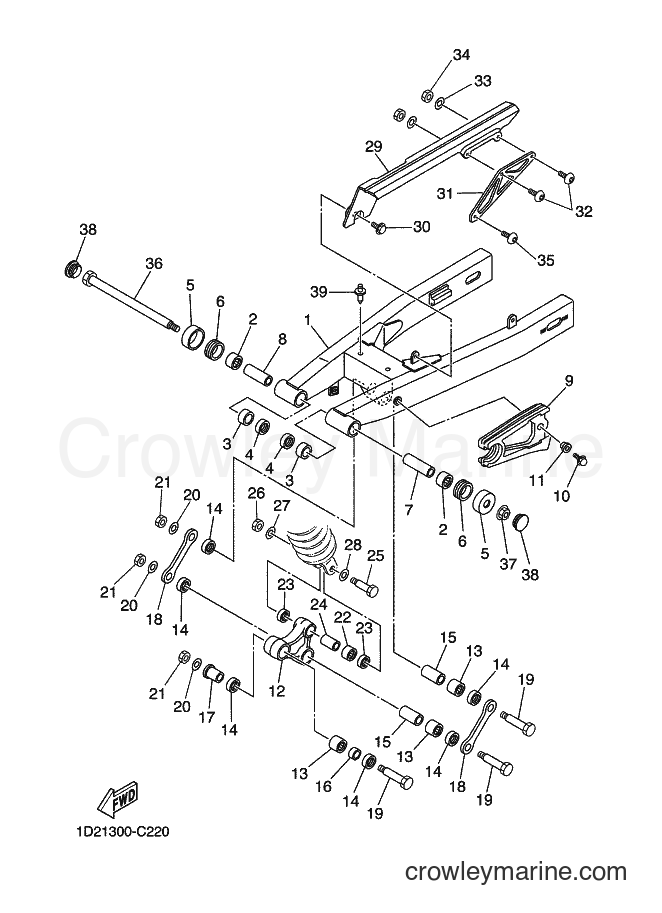 2004 Dirt Bike XT660X - XT660X (1D21) [060] - REAR ARM