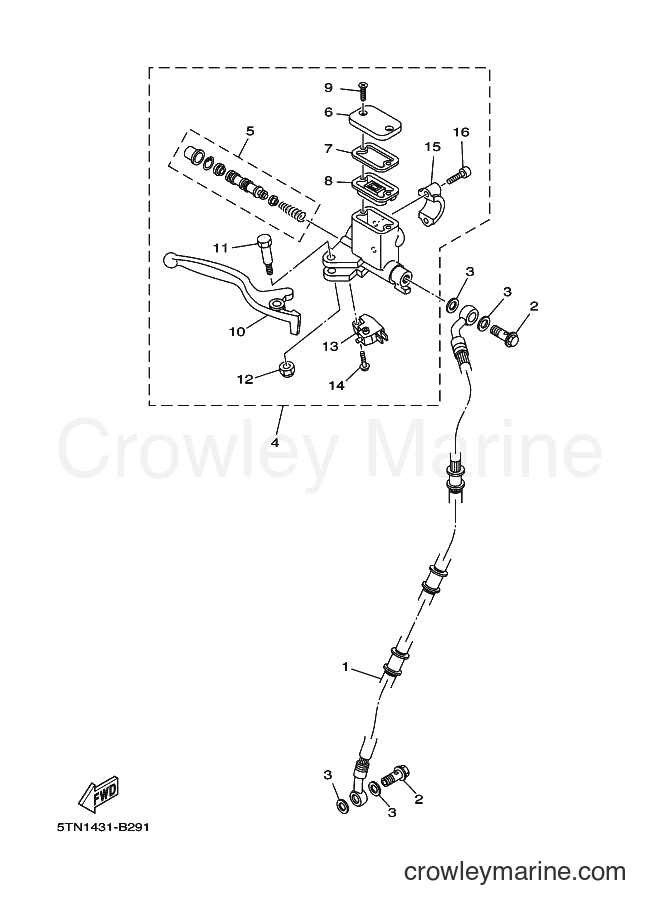 Yamaha Motors L-110ED (5TN1) [010] - FRONT MASTER CYLINDER
