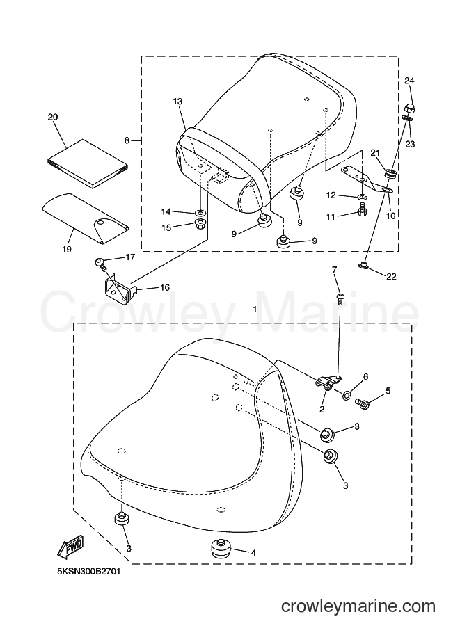 Yamaha Motors XVS1100A (5KSN) [090] - SEAT