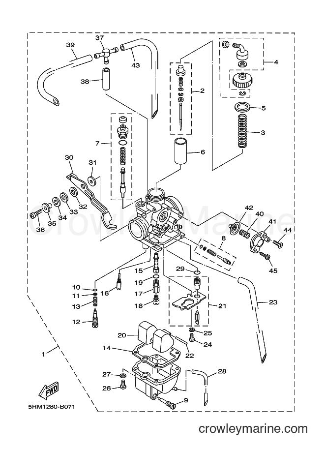 2004 Dirt Bike XTZ125E - XTZ125E (5YM3) [010] - CARBURETOR