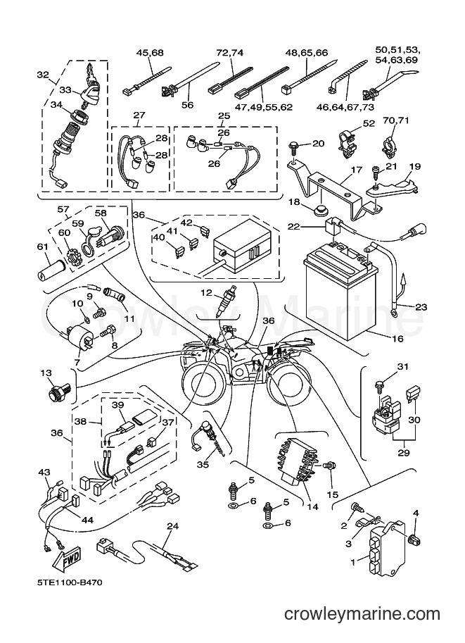 Yamaha Motors YFM400FWAN (5TE2) [010] - ELECTRICAL 1