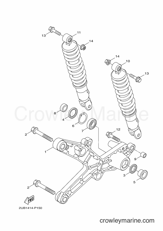 2017 Scooter YW125 - YW125 (BC94) [010] - REAR ARM & SUSPENSION