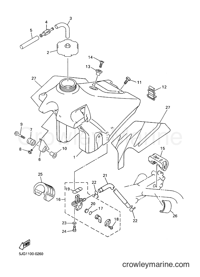 2000 Dirt Bike YZ426F - YZ426F (5JG4) [020] - FUEL TANK