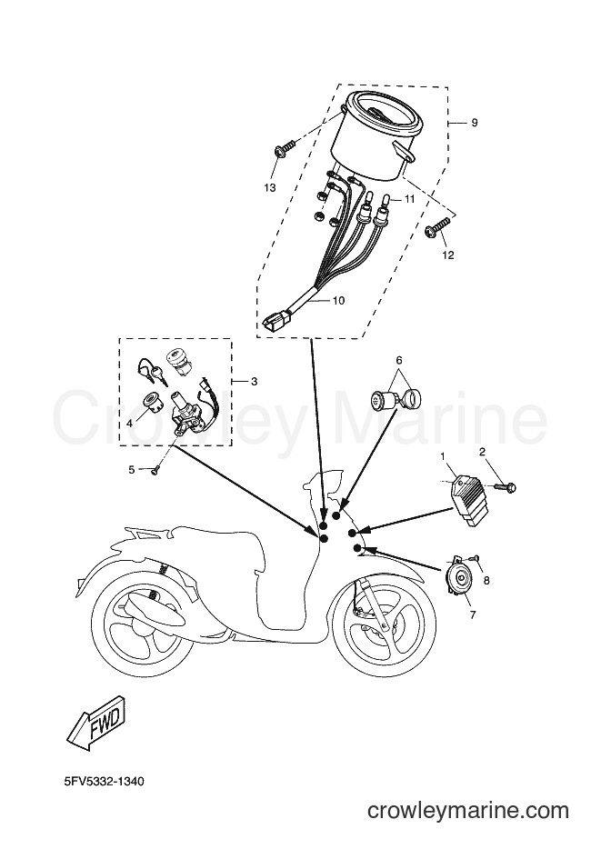 Yamaha Motors YH50 (5UB3) [080] - ELECTRICAL 1