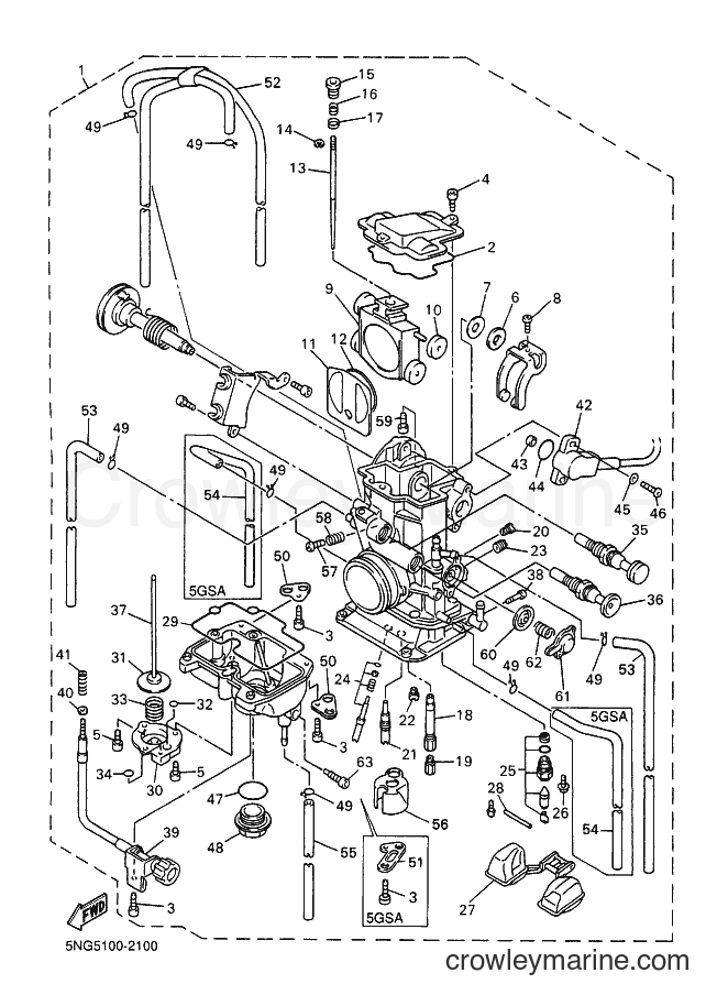 2002 Dirt Bike WR400F - WR400F (5GSA) [070] - CARBURETOR