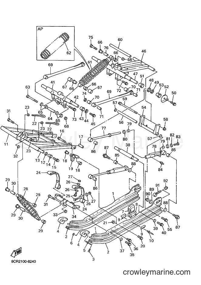 1998 Snowmobile VX600XT - VX600XT (8CR2) [020] - TRACK SUSPENSION 2