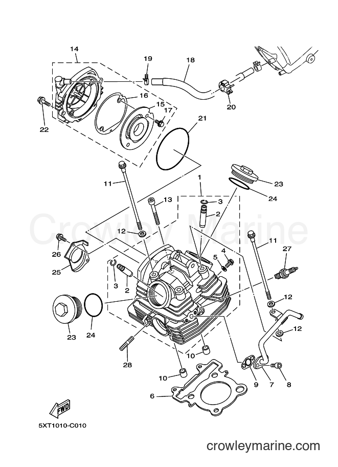 2009 Dirt Bike XT250 - XT250 (3C5F) [010] - CYLINDER HEAD