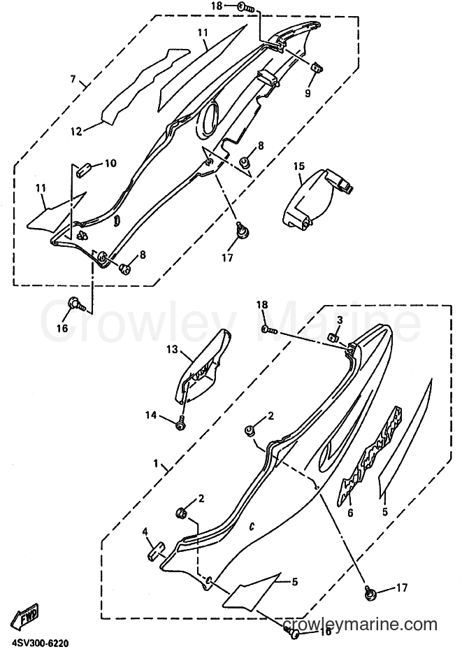 Yamaha Motors YZF1000R (4VD1) [020] - SIDE COVER