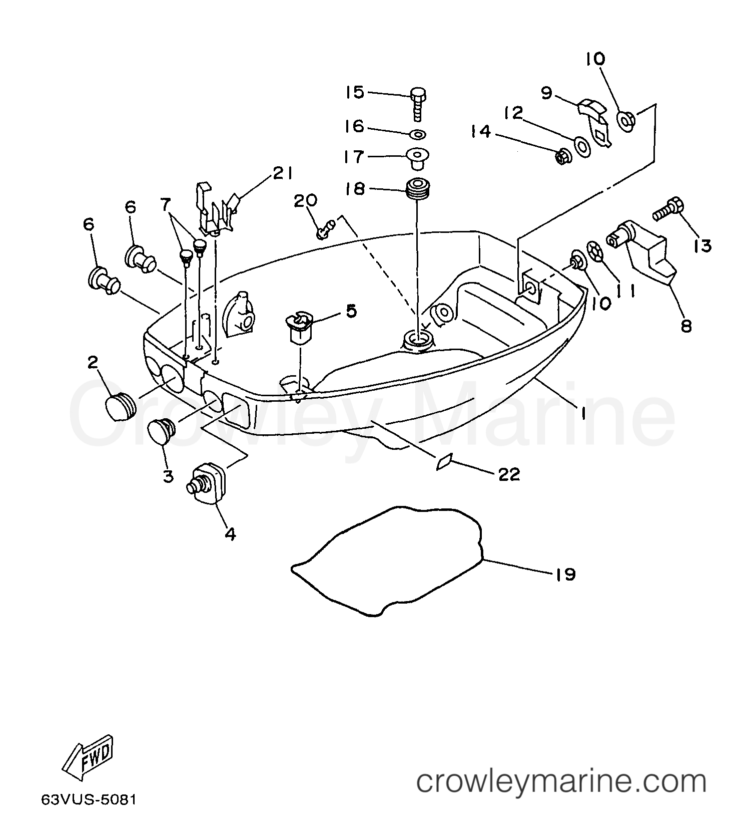 Yamaha Motors 15MSHV - BOTTOM COWLING