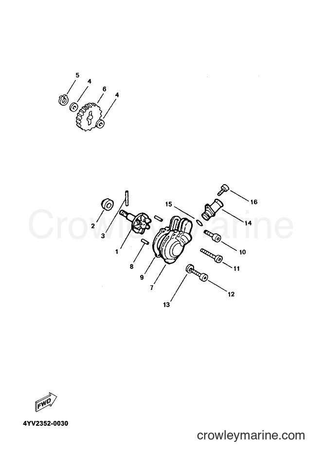 2002 Scooter TZR50 - TZR50 (4YV7) [010] - WATER PUMP