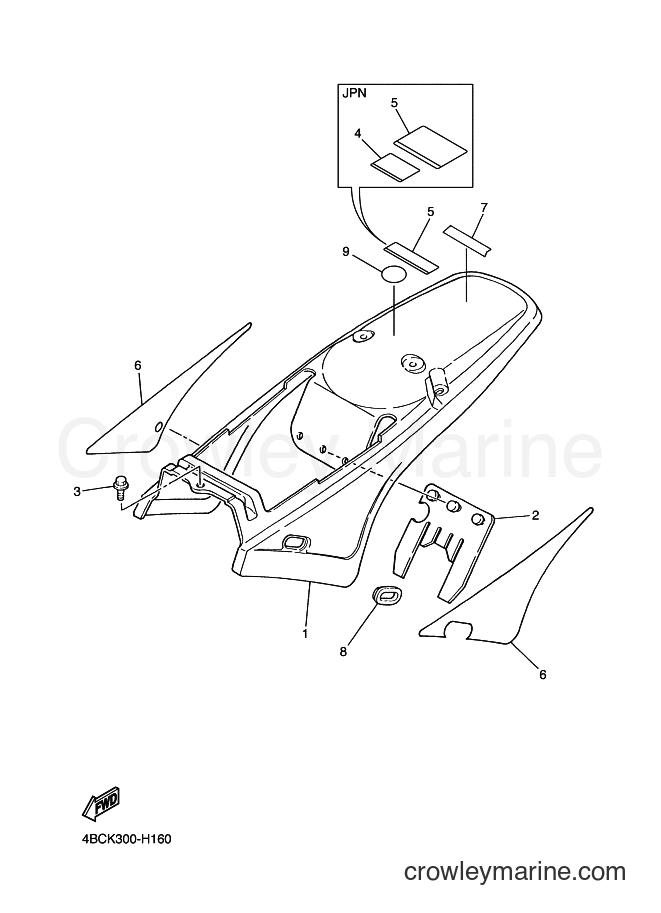 2009 Dirt Bike PW80 - PW80 (4BCK) [010] - SIDE COVER