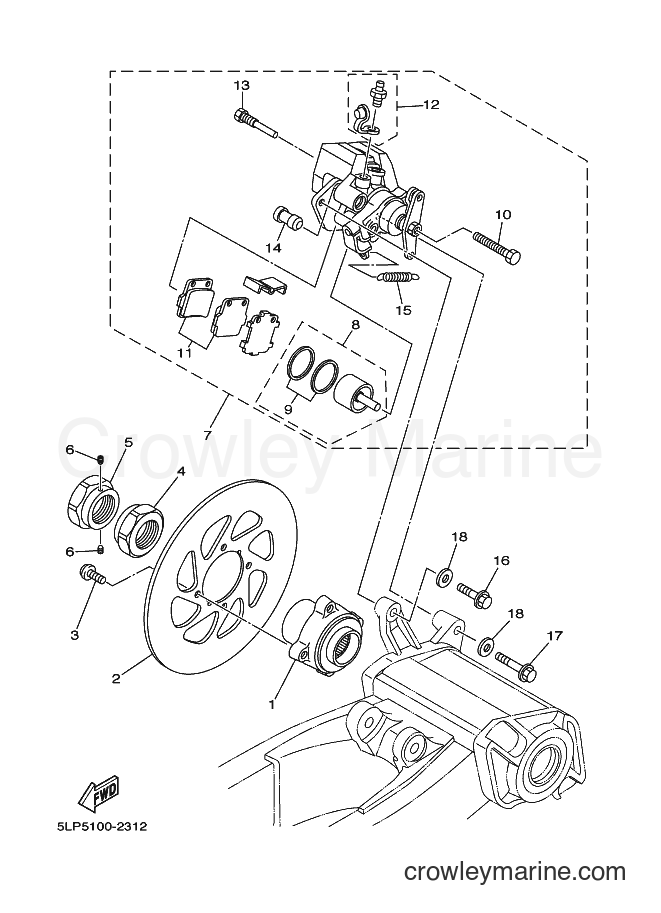 2003 ATV YFM660R - YFM660R (5LPB) [010] - REAR BRAKE CALIPER