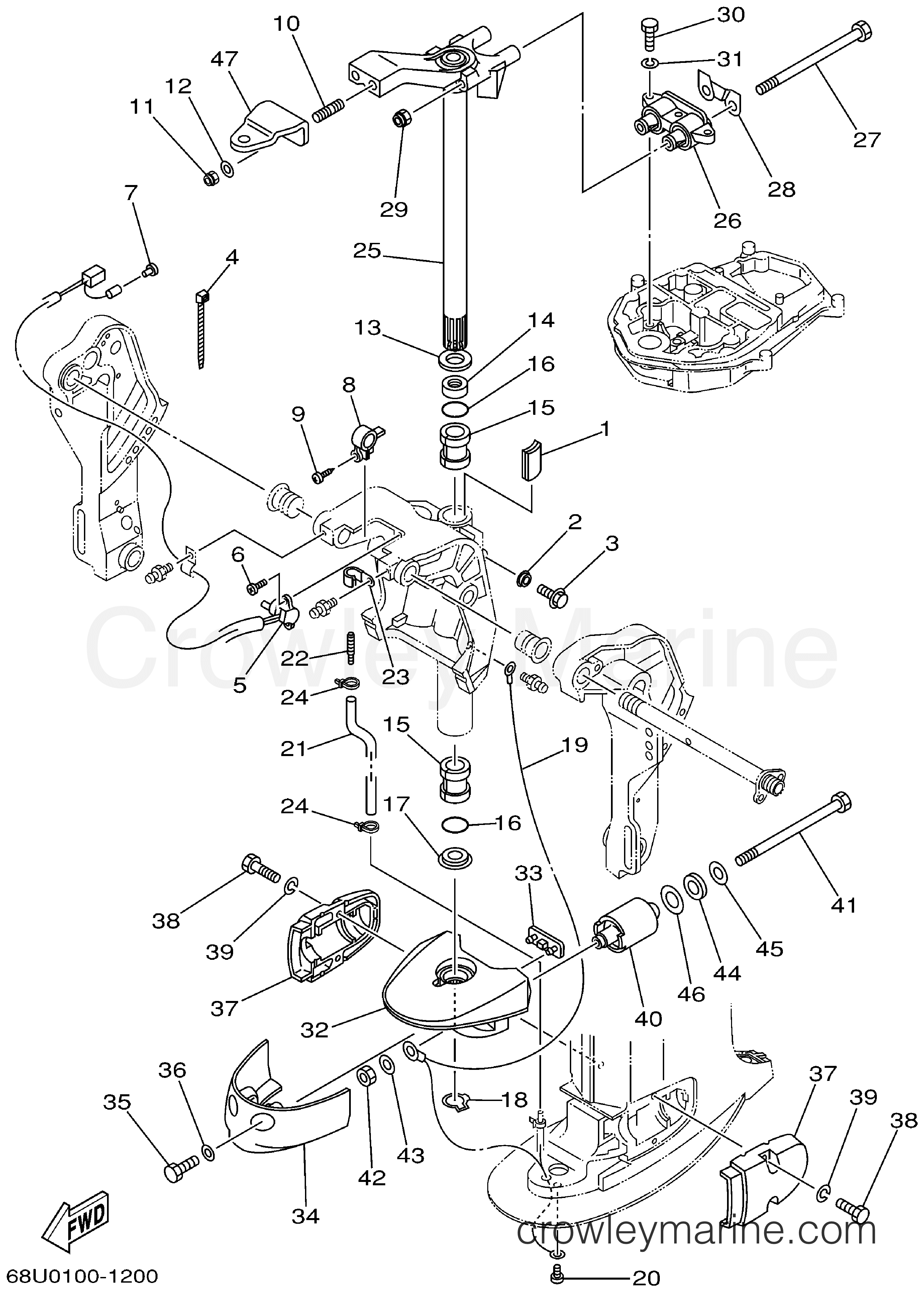 Yamaha Motors T25TLRA - BRACKET 2