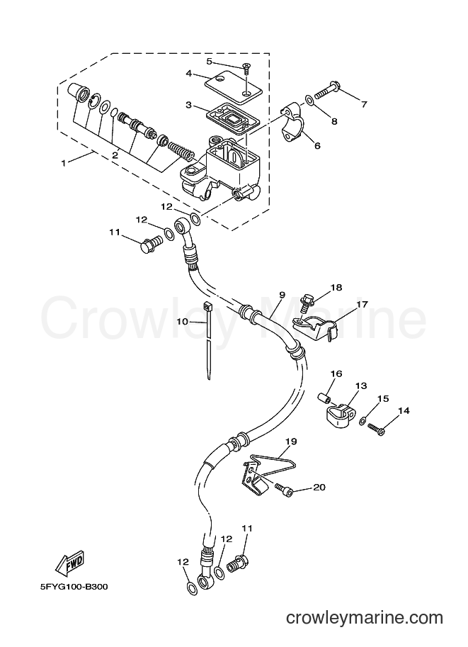 2012 Dirt Bike TW200E - TW200E (10DP) [010] - FRONT MASTER CYLINDER
