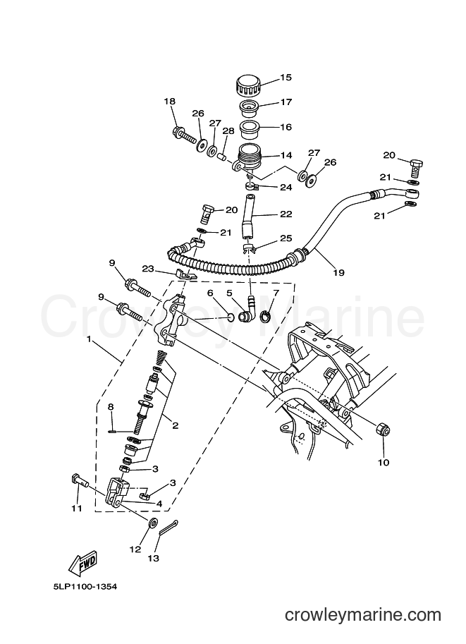 2003 ATV YFM660R - YFM660R (5LP9) [030] - REAR MASTER CYLINDER