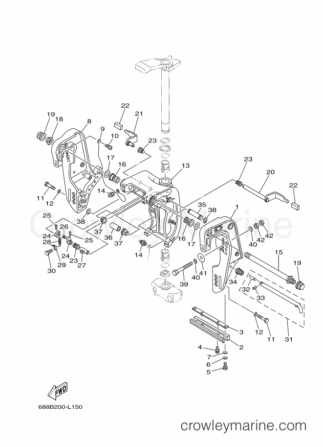 Yamaha Motors 85AETL (688B) [210] - BRACKET 2