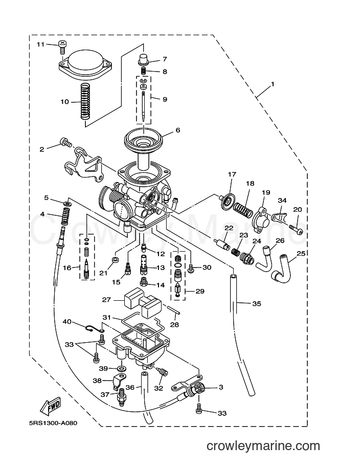 2002 Dirt Bike TW125 - TW125 (5RS1) [020] - CARBURETOR