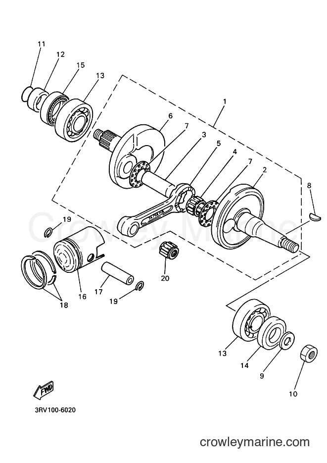 2003 Dirt Bike PW80 - PW80 (4BCD) [110] - CRANKSHAFT & PISTON