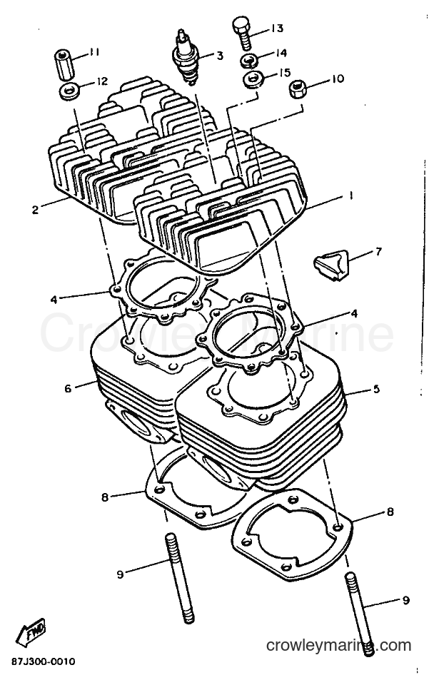 1990 Snowmobile PZ480P - PZ480P (87F1) [010] - CYLINDER