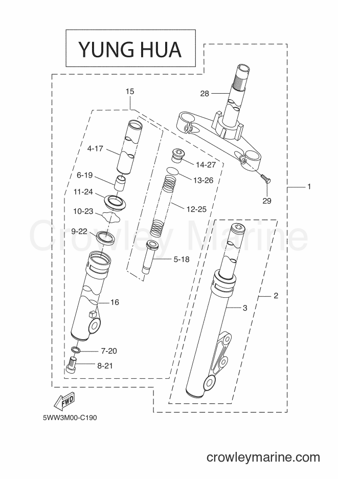 Yamaha Motors CW50L (2B64) [040] - FRONT FORK 2