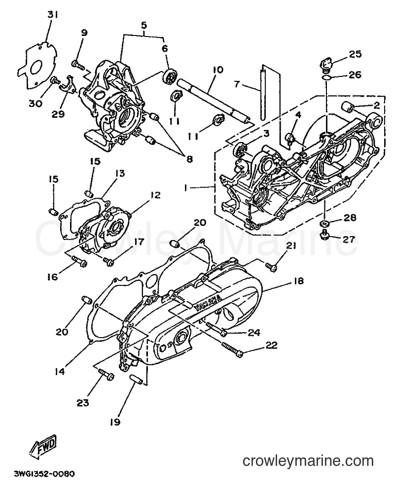 1996 Scooter YA50S - YA50S (4MJ2) [999] - CRANKCASE