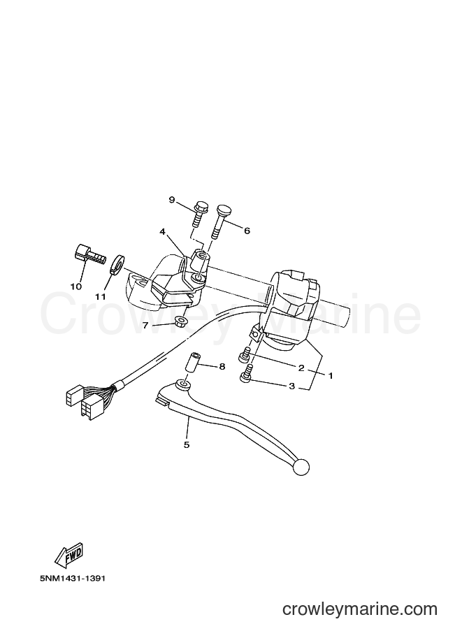 2002 Scooter JZ120F - JZ120F (5NM4) [010] - HANDLE SWITCH & LEVER
