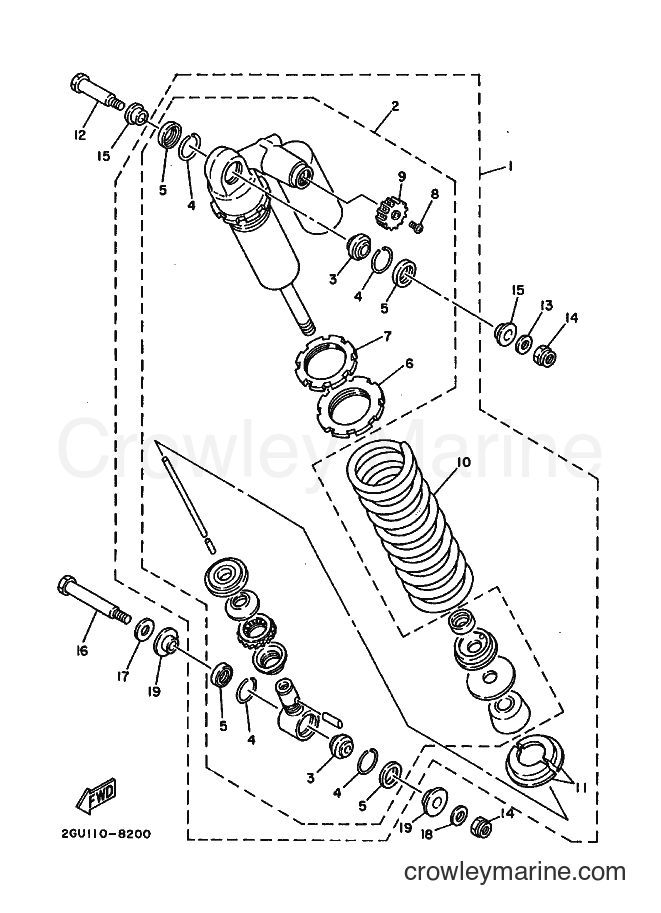 1988 ATV YFZ350U - YFZ350U (2GU0) [010] - REAR SUSPENSION