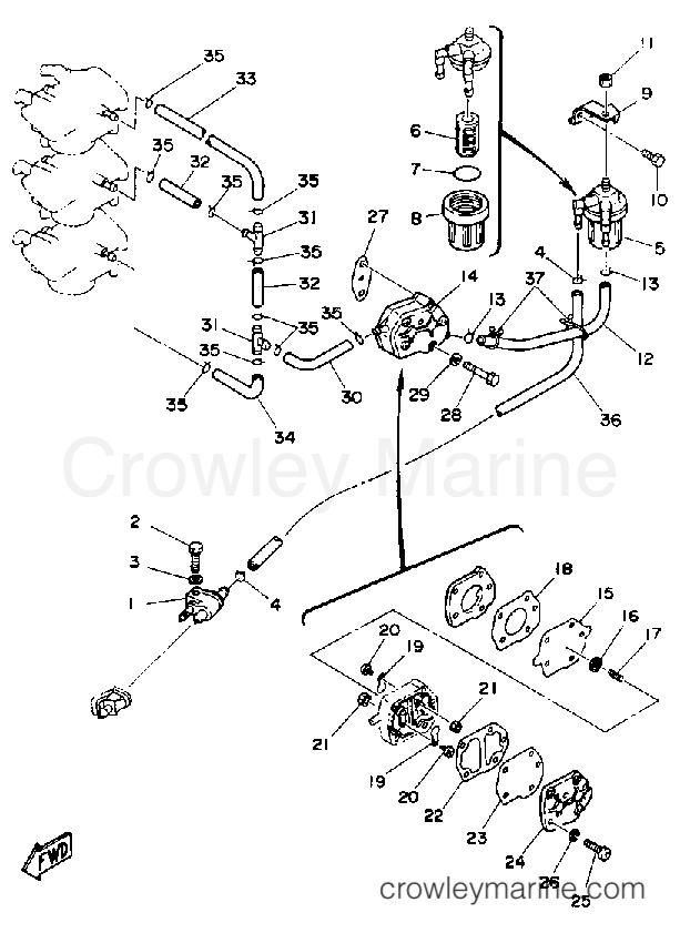 Yamaha Motors 50ELD - FUEL SYSTEM