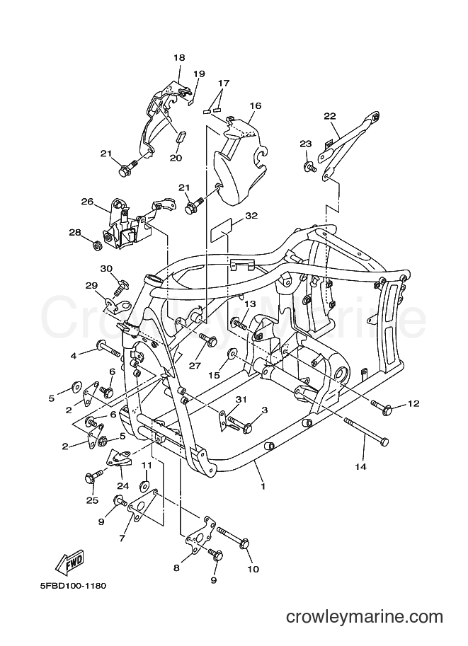 Yamaha Motors XVS650 (5FBM) [010] - FRAME