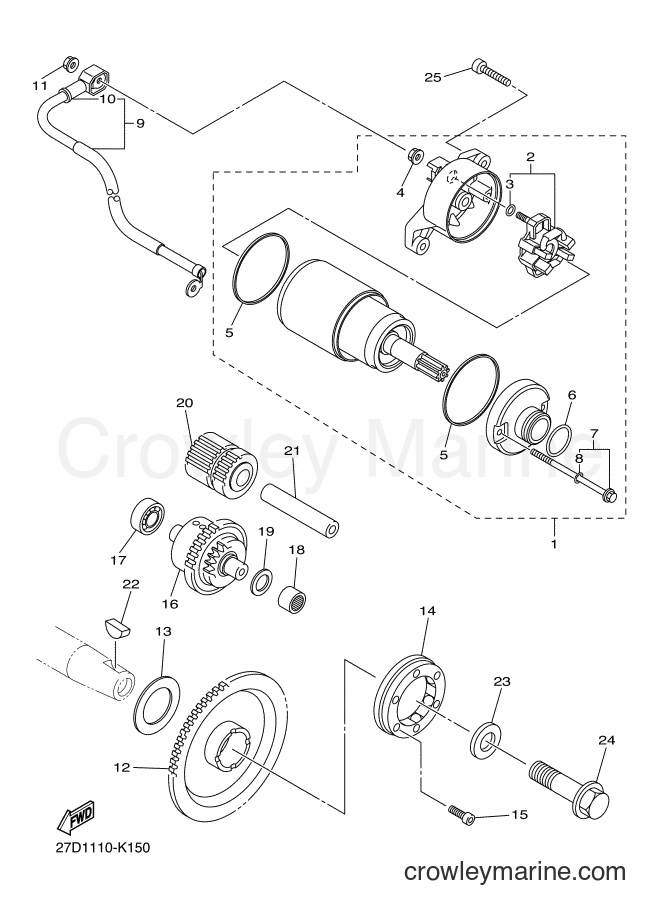 Yamaha Motors XVS13CA (27D3) [010] - STARTER