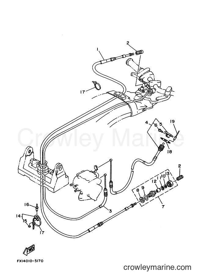 Yamaha Motors FX700 (FX16) [999] - CONTROL CABLE