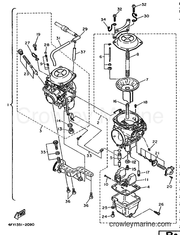 1994 Cruiser XV750 - XV750 (4FY4) [999] - CARBURETOR