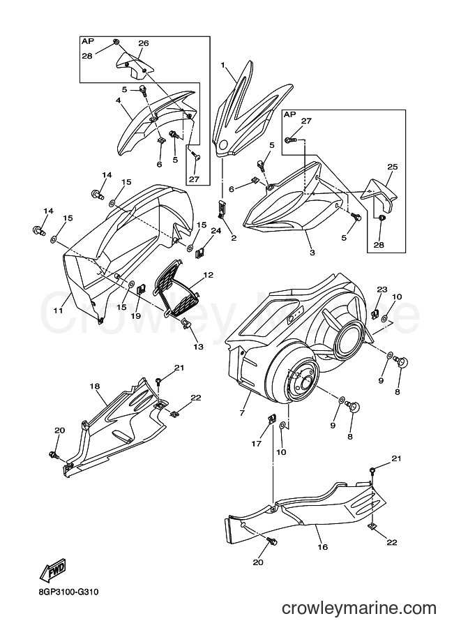 2008 Snowmobile RPZ50M - RPZ50M (8GP3) [020] - SHROUD