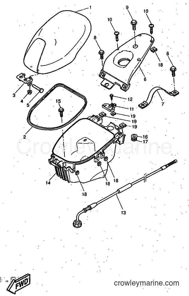1997 Scooter YQ50 - YQ50 (5CL1) [999] - SEAT & CARRIER