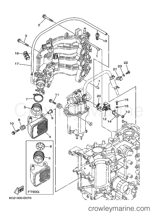 Yamaha Motors FT60DET (6C61) [050] - INTAKE 2
