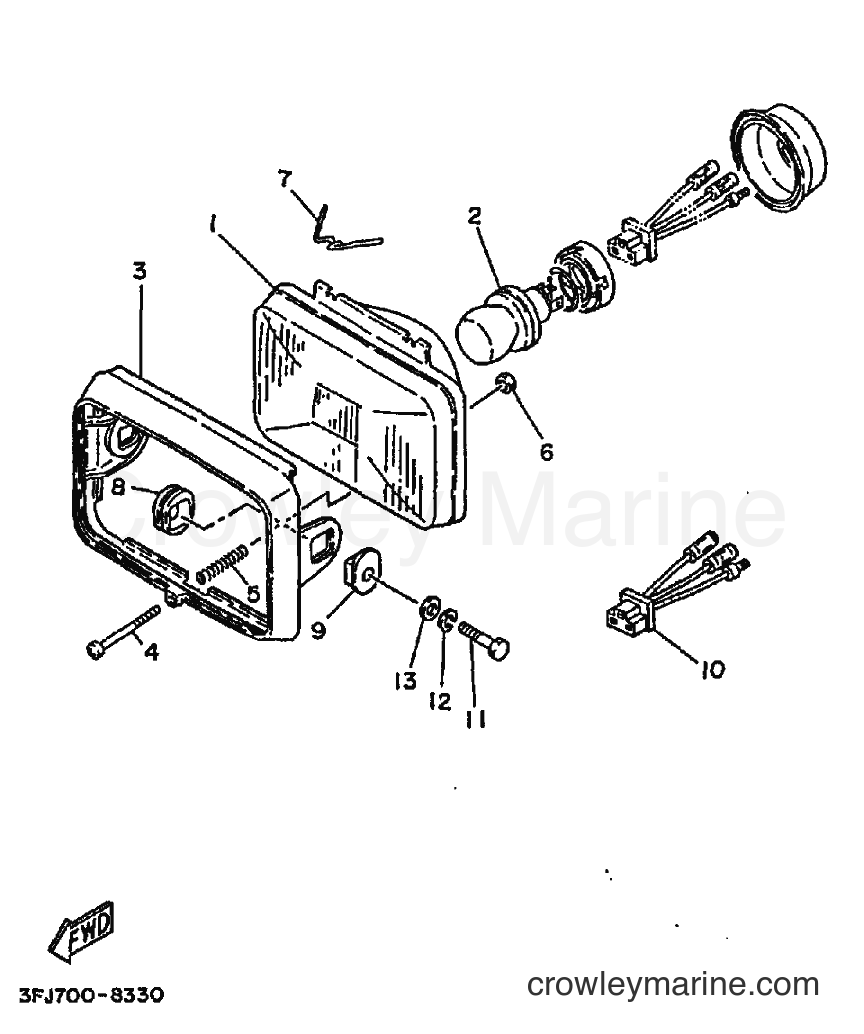 1991 Dirt Bike DT175 - DT175 (3FJ4) [010] - HEADLIGHT