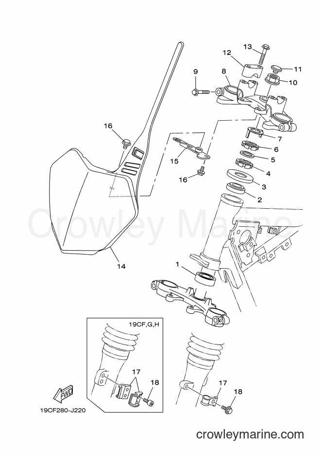 2010 Dirt Bike TT-R125E - TT-R125E (39C5) [010] - STEERING
