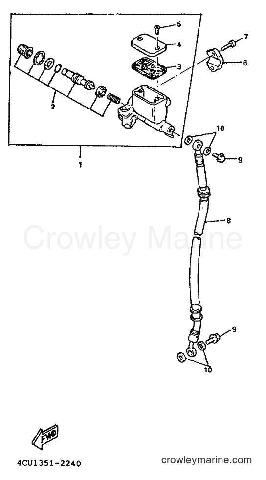 1995 Scooter YE50 - YE50 (4FW6) [999] - M. CYLINDER FOR DISK BRAKE