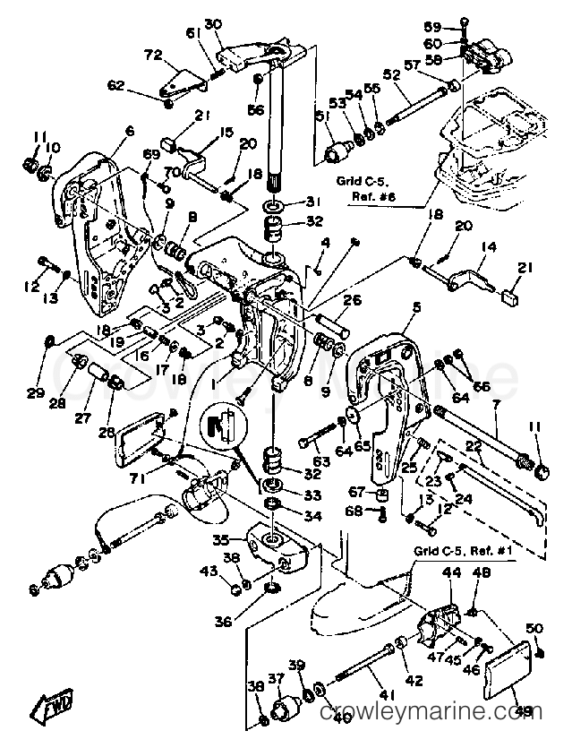 Yamaha Motors 90ETLH-JD - BRACKET