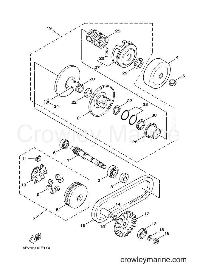 2006 Scooter XC125E - XC125E (4P71) [010] - CLUTCH