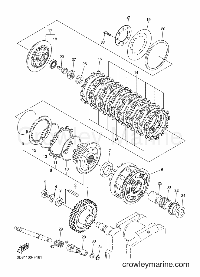 Yamaha Motors XVS1300A (11C1) [070] - CLUTCH