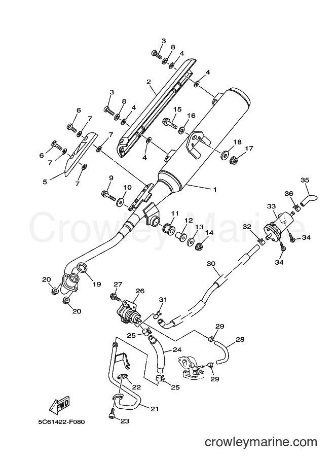 2007 Scooter T110LE - T110LE (5C61) [010] - EXHAUST