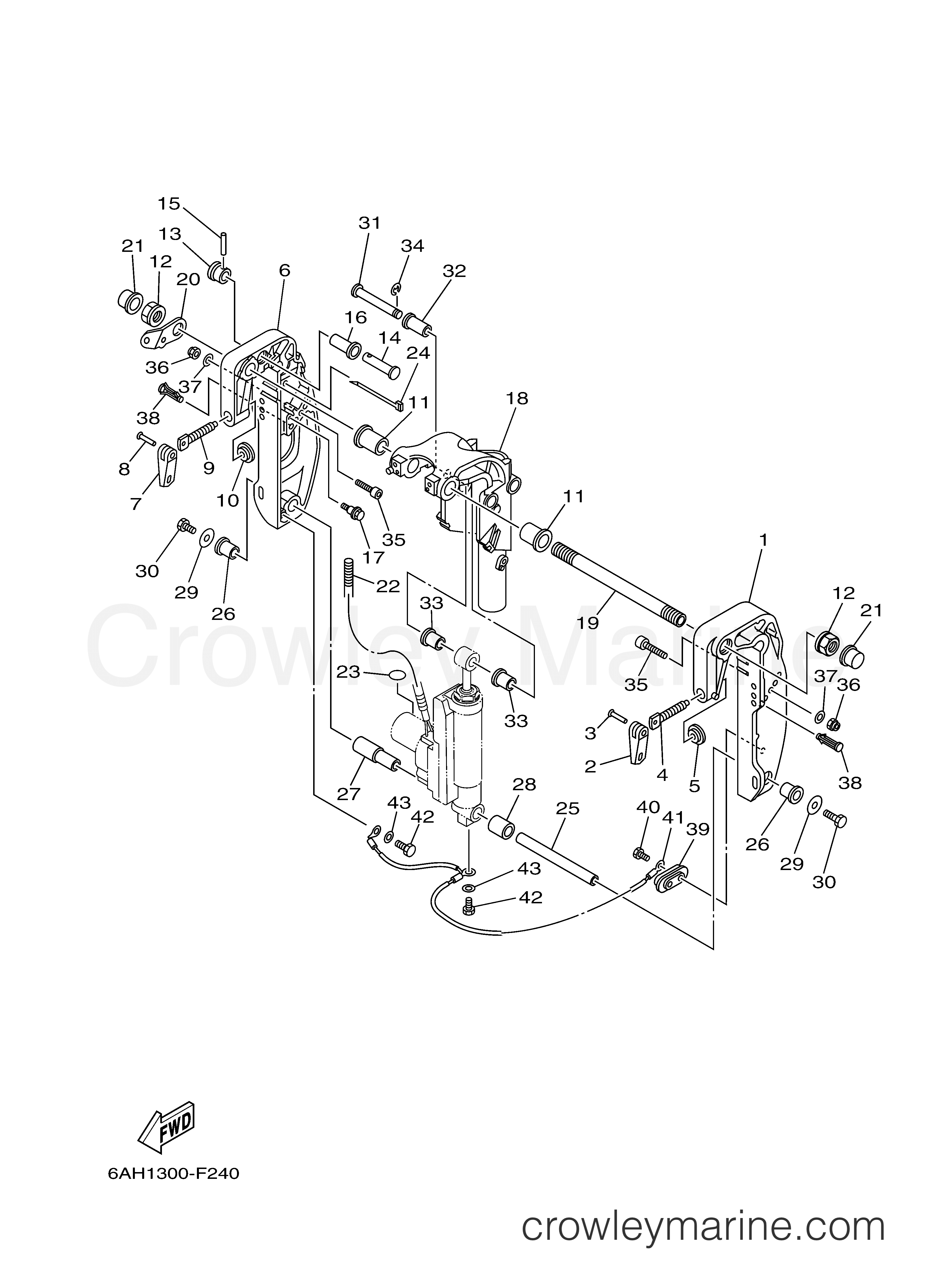 Yamaha Motors F15CPLH - BRACKET 2